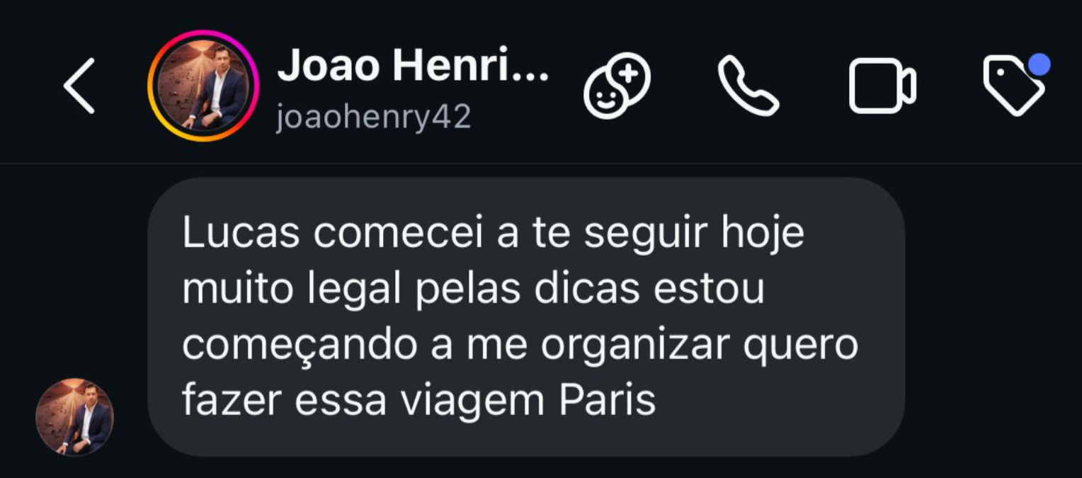 Depoimento de João Henrique sobre as dicas para Paris