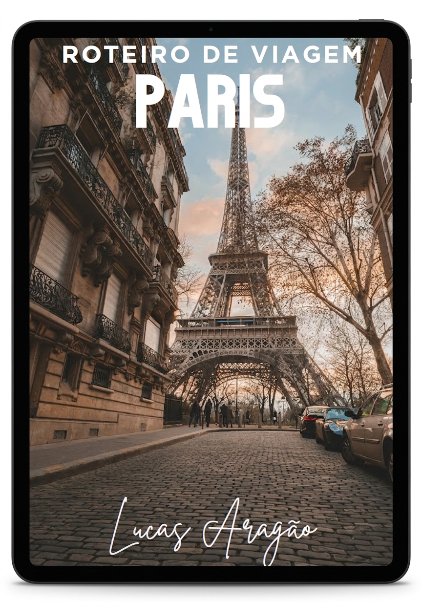 Capa do roteiro Paris no tablet